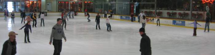 Ice skating for in a Ukrainian mall